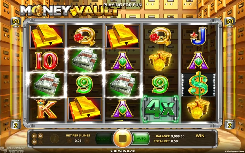 เกมสล็อต Money Vault ตู้เก็บเงินนิรภัย